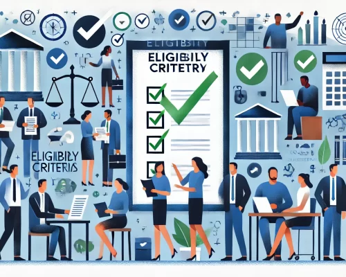 DALL·E 2024-10-22 19.47.17 - A visually engaging illustration representing 'Eligibility Criteria' without any text. The image should depict a diverse group of individuals engaging